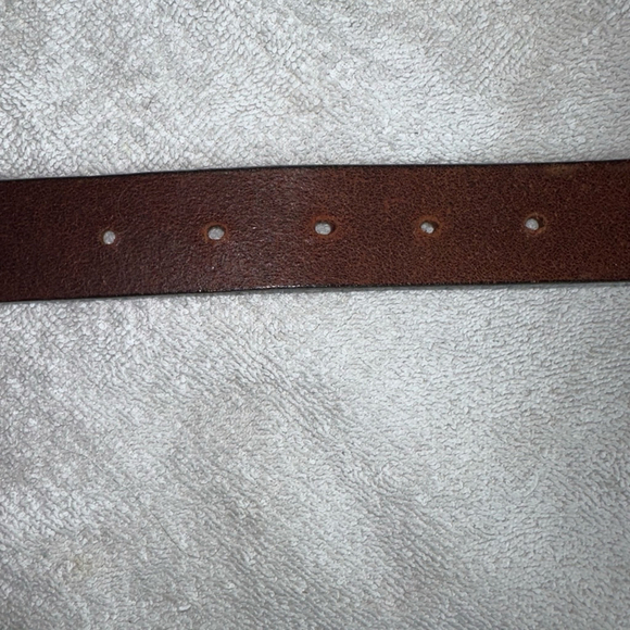 Women’s Size 28 Banana Republic All Leather Silver Buckle Brown Belt USA 741217 - Picture 7 of 9